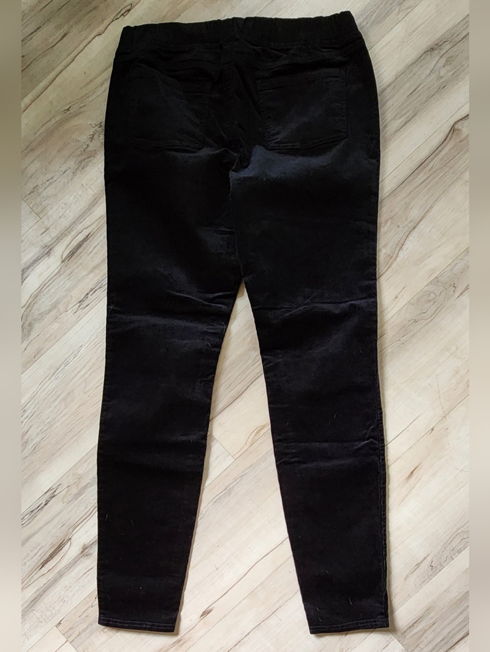 Eileen Fisher Organic Cotton Pull-On Black Corduroy Pants Size Small - Picture 3 of 9